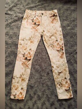 JEN7 / 7 For All Mankind Floral Print Ankle Skinny Jeans/Pants•EUC•Sz. 2